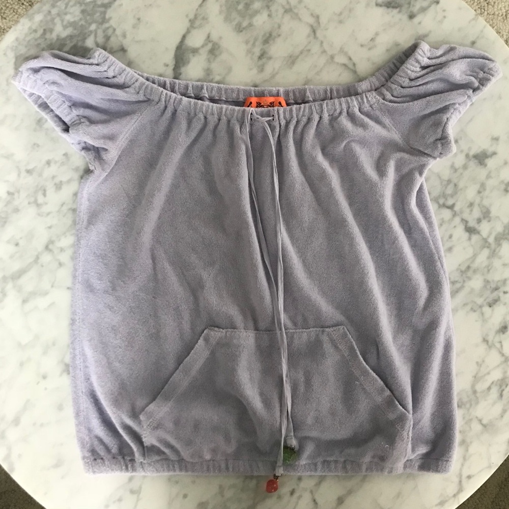 Juicy Couture Lavender Off the Shoulder Top